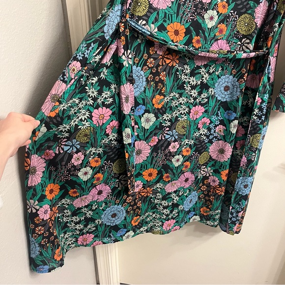 Ro’s Garden Long Sleeve Belted Floral Shirt Dress XL - Picture 8 of 11